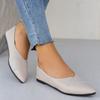 Sapatos Femininos de Tamanho Grande para Comércio Exterior 2024 Primavera Novo Estilo Coreano Bico Fino Rasteirinha Slip-On Ocasionais Loafers