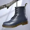 1460 Botas Martin Estación Europea Nueva Estilo Retro Británico Caña Alta Herramienta Piel de Vaca Punta Redonda Botas de Cuero para Hombres y Mujeres