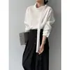 Camisa larga de manga larga estilo francés, suave y fluida, para mujer, colección otoño 2026, tejido modal, elegante y adecuada para el trabajo, 20228
