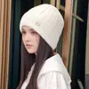 Nuevo Gorro de Punto de Moda Versátil Estilo Coreano con Forro de Felpa, Engrosado para Calidez, Protección para las Orejas, Gorro de Lana de Visón para Mujer en Otoño e Invierno