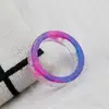 Venta Directa de Fábrica nuevo anillo de resina transparente de color coral fresco versátil anillo de personalidad pequeño y fresco