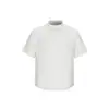 UTiiTUii diseño simple y moderno chaqueta top de cuello alto holgada camiseta de manga corta base para hombre 071
