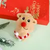 Colgante de muñeco de peluche navideño, llavero lindo de muñeco de nieve y reno, decoración de bolso, accesorios de regalo para puestos navideños