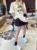 Shorts Casuais Elásticos de Cintura para Mulheres, Calças Esportivas de Cintura Larga com Caimento Solto, Hot Pants Versáteis Emagrecedores