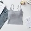 Camisola de Diseño Pequeño Fresco y Puro Estilo Chaleco para Mujer para Usar por Encima con Almohadilla en el Pecho Ajustado Hermosa Espalda Verano 702