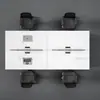 Combinação de Mesa e Cadeira para Escritório de Equipe Mesa para 4 Pessoas Mobiliário de Escritório Simples Moderno Mesa para Escritório de Equipe