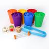 Educación Temprana jardín de infancia vaso para beber vaso de plástico vaso arcoíris vaso de viaje para acampar vaso de plástico de seis colores
