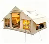 Tienda de campaña de camping personalizada al por mayor para 3-5 personas, portátil, totalmente automática, a prueba de sol, impermeable, engrosada, tienda de campaña de camping inflable