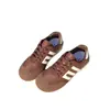 Zapatillas de entrenamiento retro de suela plana alemanas para mujer, nuevo modelo de verano 2026 versión coreana, zapatillas deportivas casual versátiles, zapatos blancos, talla grande