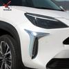 Adecuado para Toyota Yaris Cross 21 modificado parachoques delantero luz antiniebla galvanizada tira decorativa brillante