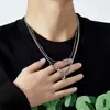 Collar de Estrella de Doble Capa de Moda para Hombre, Cadena para Suéter con un Diseño de Nicho de Lujo Ligero, Cadena para Clavícula Estilo Hip-Hop para Hombres y Mujeres
