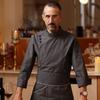 Ropa de Trabajo de Chef de Hotel de Espalda Larga para Cocina Ropa de Otoño e Invierno de Manga Larga para Hombre Ropa de Cocina para Tienda de Panadería de Comida Occidental Estampado