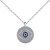 Collar y pulsera de plata de ley S925 con diseño de palmeras y ojos, joyería de lujo para mujer
