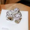 Accesorios de Moda Ins de Celebridad de Internet Europeos y Americanos Diseño Creativo Lujo Anillo Geométrico de Zirconia con Diamantes Completos