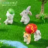 Figura de conejo de Pascua miniatura transfronteriza, perfecta para paisajismo de jardines, decoraciones DIY, adornos colgantes y piezas decorativas pequeñas