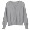 Outono Inverno Novo Estilo Cardigan de Tricô Solto Fino de Manga Longa Suéter Casual Estilo Coreano Casaco Top Feminino