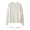 Suéter Básico de Punto Ligero para Mujer Otoño e Invierno, Cachemir y Seda, Cuello Medio Alto, Hombro Ranglán, Estilo Holgado Perezoso