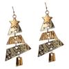 Aretes Largos de Árbol de Navidad de Metal Nuevo Transfronterizo para Mujer, Aretes de Moda para Fiesta y Carnaval, Accesorios para Orejas Exagerados de Alta Gama