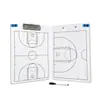 Tabela Tática de Basquete Portátil PVC Treinador Dupla Face Escrevível Apagável Jogo Treinamento Quadro de Ensino Análise Tática