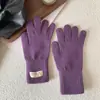 Guantes de Punto para Mujer, Estilo Coreano de Invierno, Lindos, Engrosados, Cálidos, Pantalla Táctil, Guantes para Coche Eléctrico, de Punto, Resistentes al Viento de Invierno