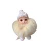 Lindo llavero colgante de peluche con forma de ojo grande para coche, con personalidad, creativo, de piel de zorro real, para bolso, adornos colgantes.