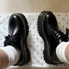 En Stock Mismo Estilo 1461 Zapatos de Cuero de Suela Gruesa para Mujer 2025 Estilo Academia Británica Retro Zapatos Mary Jane de Punta Redonda