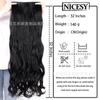 Peruca europeia e americana, peça de cabelo com intranet, cinco cartões, cabelo cacheado, sem costura, remendo de cabelo, cortina de cabelo, seda de alta temperatura, clipe de cabelo de uma peça