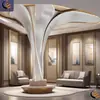 Columnas Personalizadas de Fibra de Vidrio para Decoración de Vestíbulos de Hoteles y Aeropuertos, Columnas de Carga para Salas de Exposiciones Interiores y Columnas Decorativas con Formas Únicas para Instalaciones en Techos