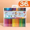 Plumones Acuarela Deli Hm656 48 Colores Marcadores Lavables para Estudiantes de Preescolar y Primaria, Marcadores Especiales para Dibujo y Carteles Hechos a Mano