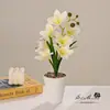 Filme de Flores Artificiais Personalizado com 7 Cabeças de Flor de Magnólia em um Vaso, Decoração Criativa para Interior, Planta de Flores Simuladas, Flor de Seda, Bonsai Artificial