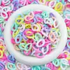 Acrílico Colorido Anel Aberto Corrente de Combinação Fivela de Grampo de Cabelo Fivela DIY Acessórios de Material para Bolsa Joia Chaveiro