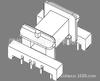 Tipo EF20 YC-EF-2507-2 4+4p bobina esquelética, base de asiento para inductancia esquelética de transformador directo de fábrica
