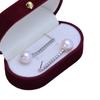 Perla de agua dulce 10-11mm cuenta blanca es redonda sutil ocio ligero plata S925 aretes largos aretes Los usa la Diosa