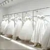 Suporte de Vestido de Casamento em Aço Inoxidável Suporte de Exibição de Vestidos Prateleira de Exibição de Poste Montada na Parede Loja de Vestidos Qipao Cabide