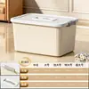 Caja de almacenamiento de plástico de gran capacidad transfronteriza para uso doméstico, caja organizadora para ropa, juguetes y artículos varios, caja de almacenamiento para coche con tapa y diseño engrosado
