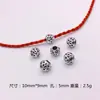 Acessórios para Joias DIY de Liga Prata Xizang Contas Esfera Oca Contas Espaçadoras de Furo Grande Contas Decorativas Contas Lanterna Contas Abóbora