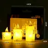 Lâmpada de vela de cristal transparente LED vela eletrônica pequena vela de chá bar lâmpada decorativa presente de aniversário acrílico vela