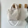 Bolso Cruzado Nuevo de Pana de Nicho, Bolso de Mano Simple y Lindo Estilo Coreano, Bolso Cubo Ligero de Mano Color Caramelo de Moda