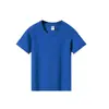 Camiseta infantil de manga corta 100% algodón 190g en 8 colores, hecha de algodón peinado puro de 26 hilos, cuello redondo, versátil, cómoda, elegante, con diseños estampados y bordados