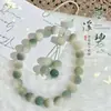 Colgante de Lanyard para Teléfono de Raíz de Bodhi Multi-Preciosa Versión Larga Estilo Pareja Encanto de Funda de Teléfono Anti-Pérdida Llavero de Cuentas Decoración
