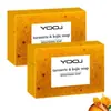 Sabonete de Cúrcuma com Ácido Kojico para Manchas Escuras - Best-Seller Transfronteiriço com Ácido Hialurônico e Vitamina C