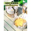 Tigela de Papel Kraft Espessado de 6 polegadas para Bolo Mille-feuille de Chiffon com Frutas Durian Manga Resistente a Altas Temperaturas Tigela Descartável