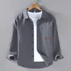 Camisa Casual de Trabalho Masculina para Primavera e Outono Nova Tendência Solta Novo Estilo Chinês Top Peça de Fora Camisa de Manga Comprida Masculina