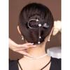 Aleación Cristal Circonita Cola de Pez Negra Borla Pinza Retorcida Cabeza de Bola Disco Cabeza de Pelo Accesorios Avanzados para el Cabello