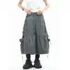 Comércio Transfronteiriço Shorts Cargo Soltos com Cordão Tendência Amarração Plissado Original Feminino Verão Lâmpada Comprimento Três Quartos