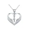 Collar Cruzado Nuevo Corazón Cuidado Transfronterizo, Regalo para el Día de la Madre y Acción de Gracias para Mamá, Versátil y Elegante