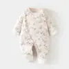 Macacão de Bebê para Meninas, Novo Estilo Outono e Inverno, Algodão Acolchoado, Roupa de Algodão Engrossada e Quente para Meninos