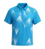Comércio Exterior Transfronteiriço Personalizado Esportivo Camisa POLO Secagem Rápida Absorção de Suor Resistente ao Desgaste Manga Curta Esportiva Fitness Competição Treinamento Jersey