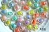 Nuevas cuentas de colores para el núcleo interior, efecto de baño de color AB, cuentas con forma de corazón coreano, cuentas para manualidades infantiles