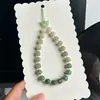Pingente de Raiz de Bodhi Colorido para Celular de Mulheres, Cordão de Cabacinha Exquisitamente Esculpido, Corrente de Celular Versátil Anti-Queda e Anti-Perda